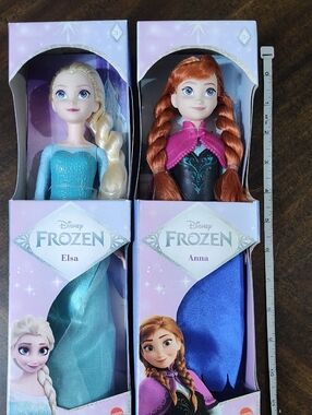 Disney Elsa & Anna Dolls - Teal, Blue, Blonde & Red Hair